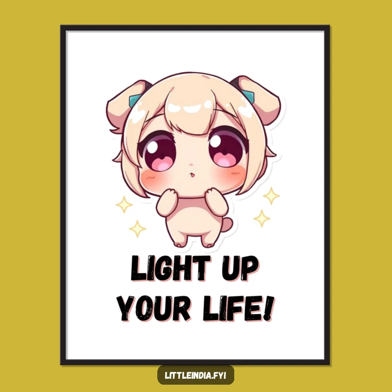 Free Printable Wall Art: Wide Eyed Wonder, Sparkling Lights, Funny Downloadable Decor Gift