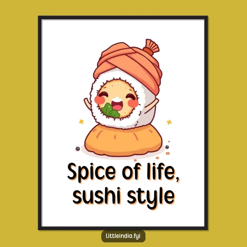 Funny Free Printable Wall Art: Sushi Roll Spice Ride Decor