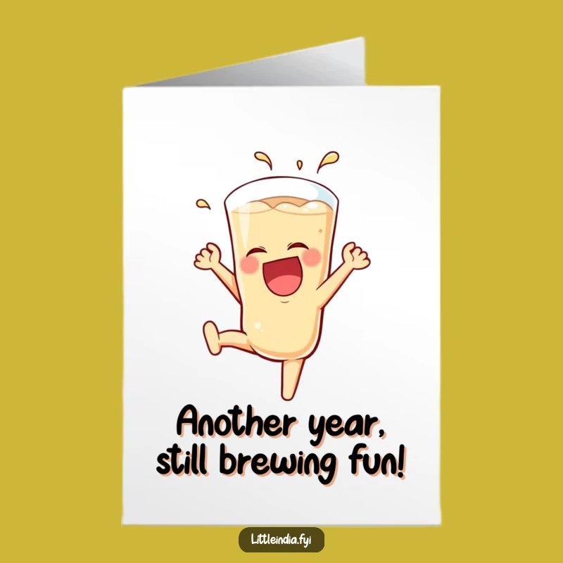 Free Printable Birthday Card: Laughing Teh Tarik Somersault Funny Downloadable Gift