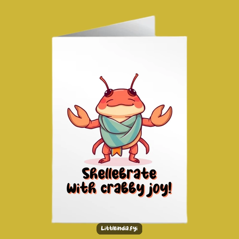 Free Printable Birthday Card: Confused Chilli Crab Sarong Funny Downloadable Gift