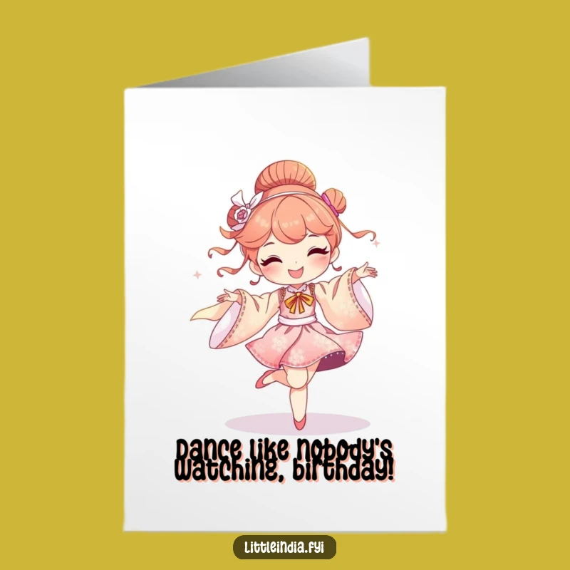 Free Printable Birthday Card: Dancing Silk Delight Funny Downloadable Gift