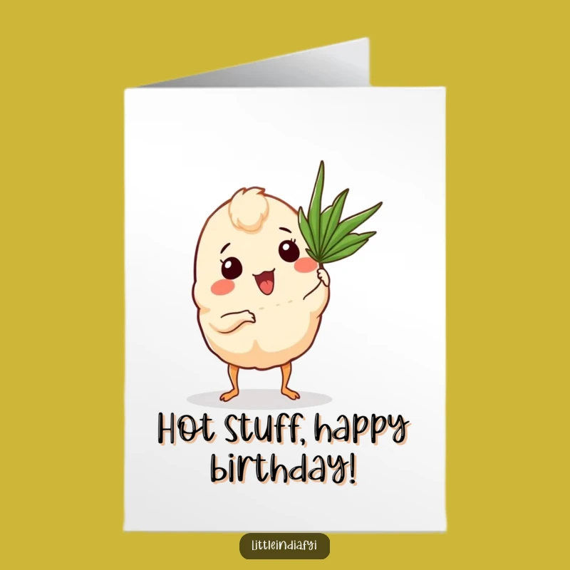 Free Printable Birthday Card: Fanning Curry Puff Funny Downloadable Gift