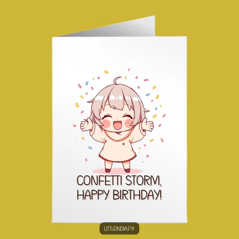 Free Printable Birthday Card: Joyful Confetti Scatterer, Festive Downloadable Gift