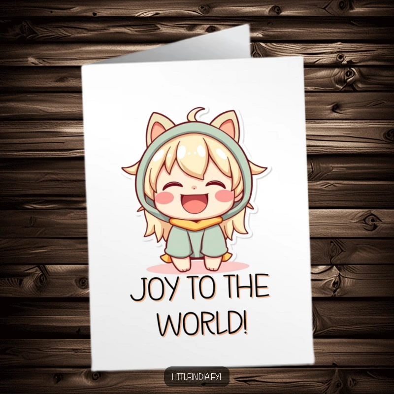 Funny Free Printable Birthday Card of a happy character with a warm, friendly expression sharing a joyful moment.