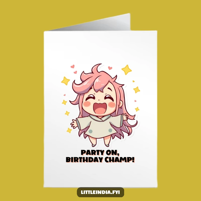 Free Printable Birthday Card: Jubilant Excitement - Lively & Funny DIY Gift!