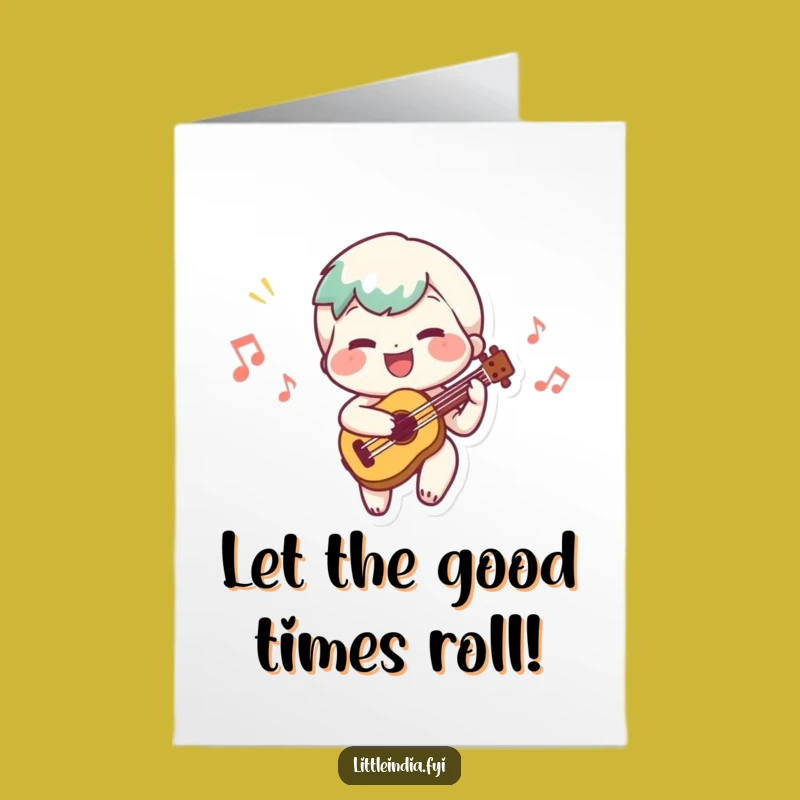 Free Printable Birthday Card: Musical Character, Happy Tune, Downloadable Gift