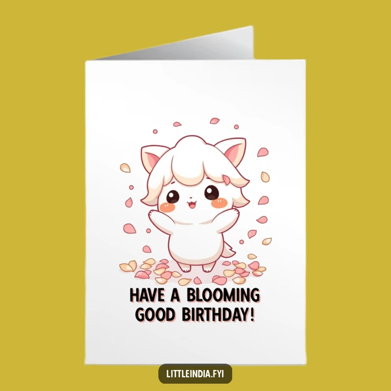 Free Printable Birthday Card: Petal Scattering Fun - Playful & Funny DIY Gift!