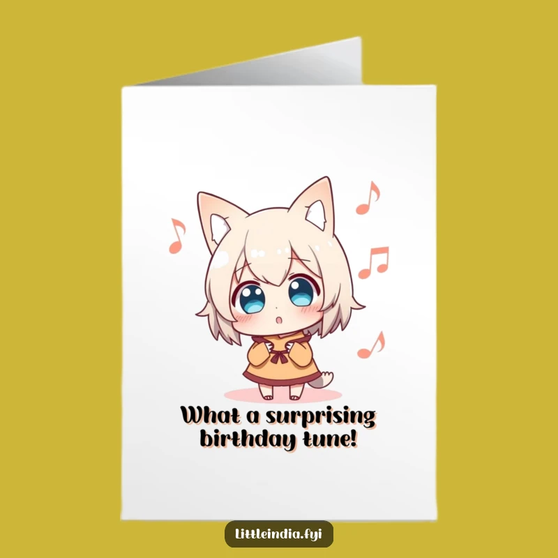 Free Printable Birthday Card: Surprised Listener, Musical Funny Downloadable Gift