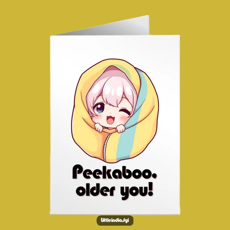 Free Printable Birthday Card: Giggling Character Peekaboo Fun - Funny DIY Gift!