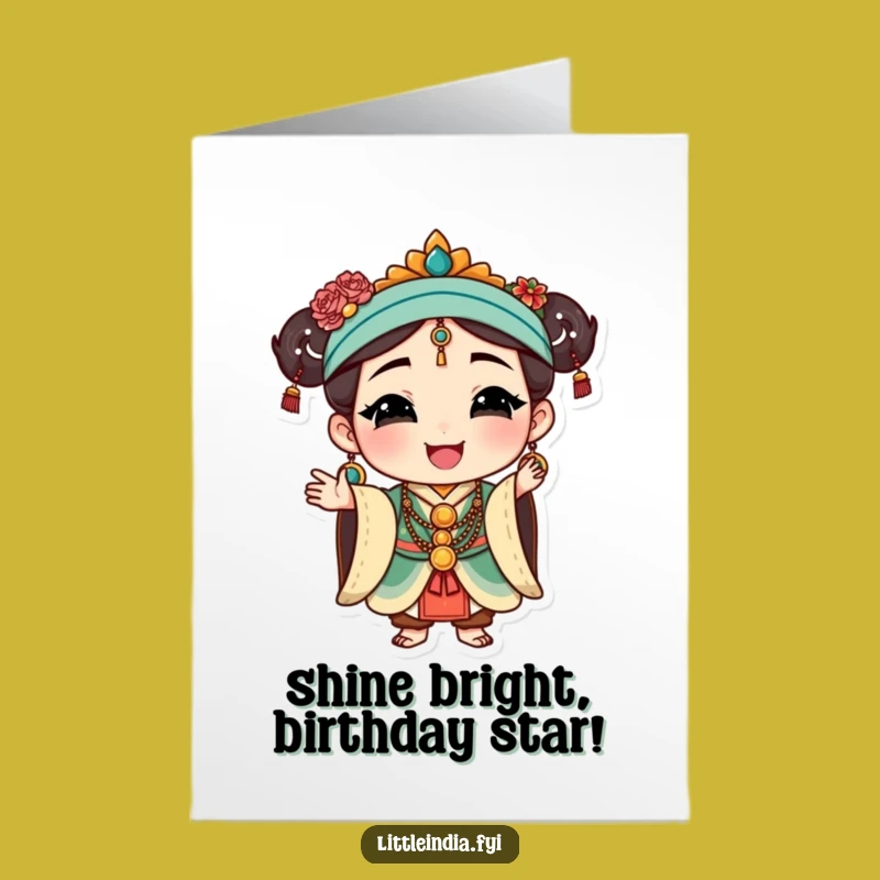 Free Printable Birthday Card: Elegant Jewelry Pose - Graceful & Funny DIY Gift!