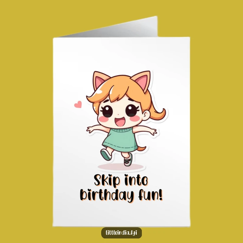 Free Printable Birthday Card: Energetic Skier, Playful Joy, Downloadable Fun Greeting