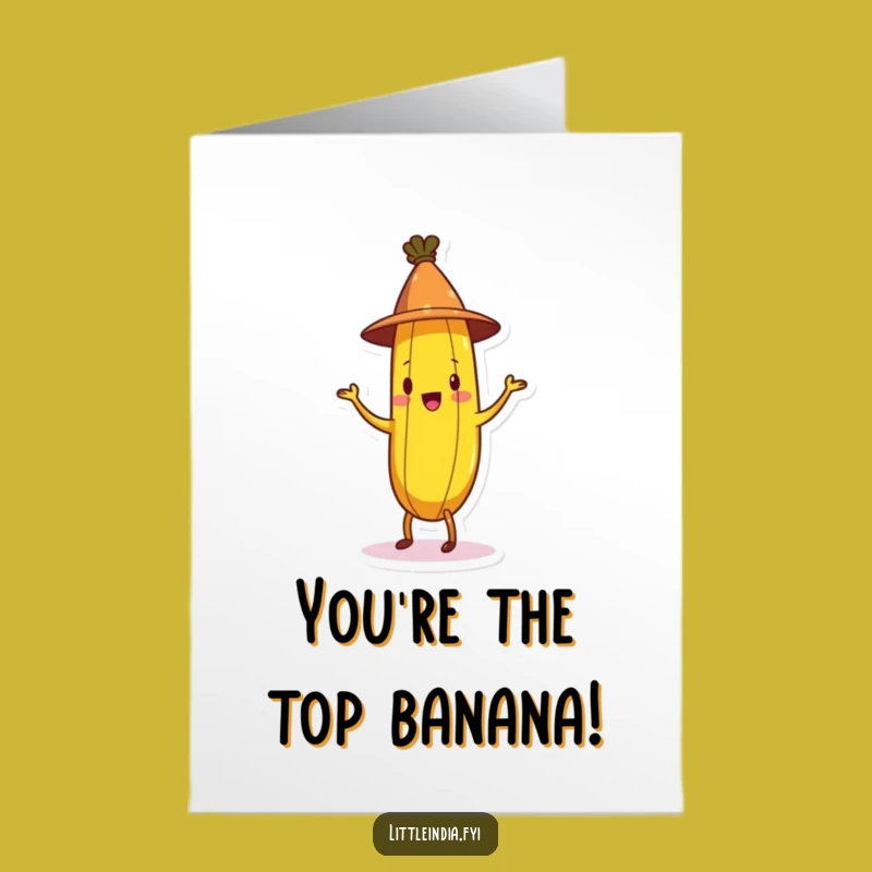Free Printable Congrats Card: Banana Hat Jig - Funny Downloadable Celebration Gift
