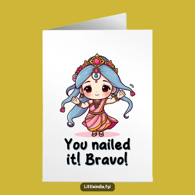Free Printable Congrats Card: Hilarious Sari Dancer Shares Joyful News