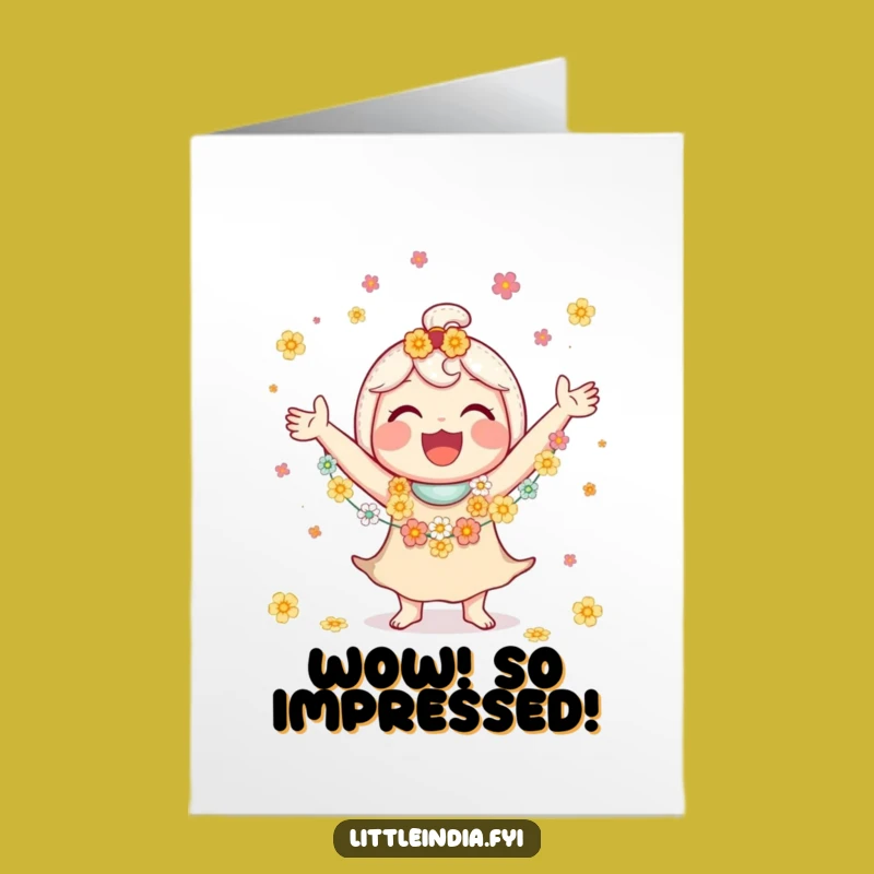 Free Printable Congrats Card: Juggling Flowers, Joyful Achievement, Downloadable Gift