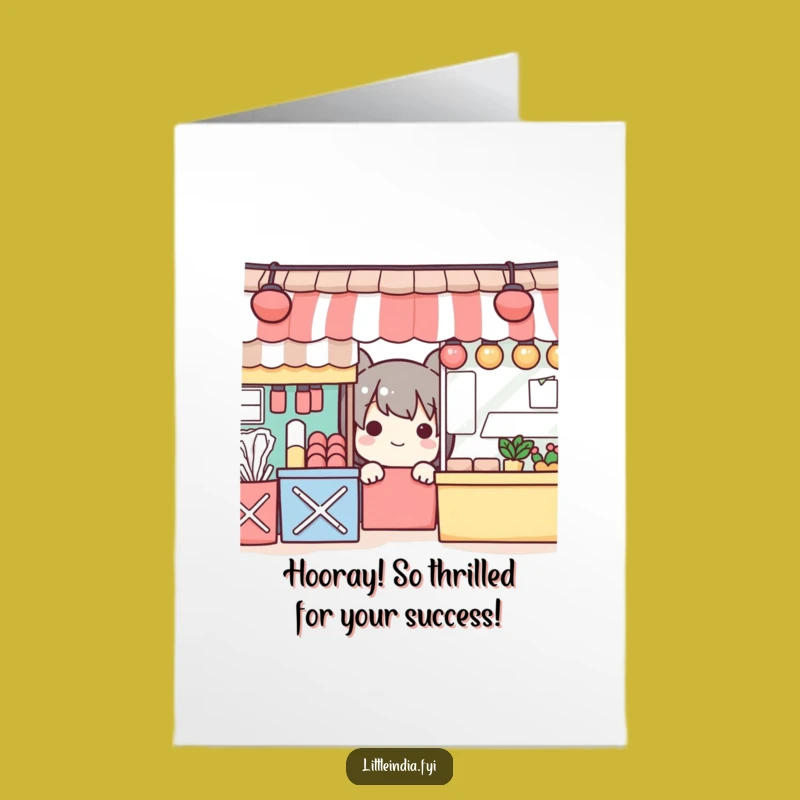 Free Printable Congrats Card: Playful Market Peek Funny Downloadable Gift