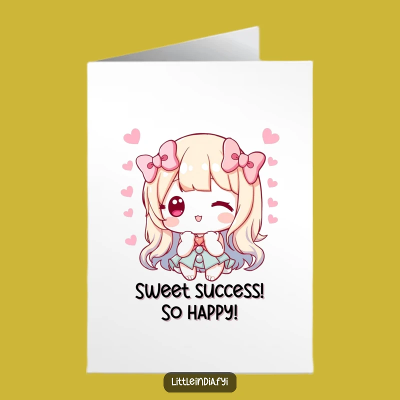 Free Printable Congrats Card: Sweets Giver Character Funny Downloadable Treat