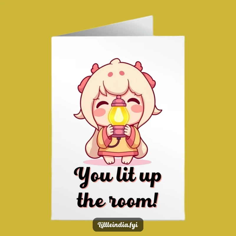 Free Printable Congrats Card: Delighted Lamp Holder, Bright Funny Downloadable Gift