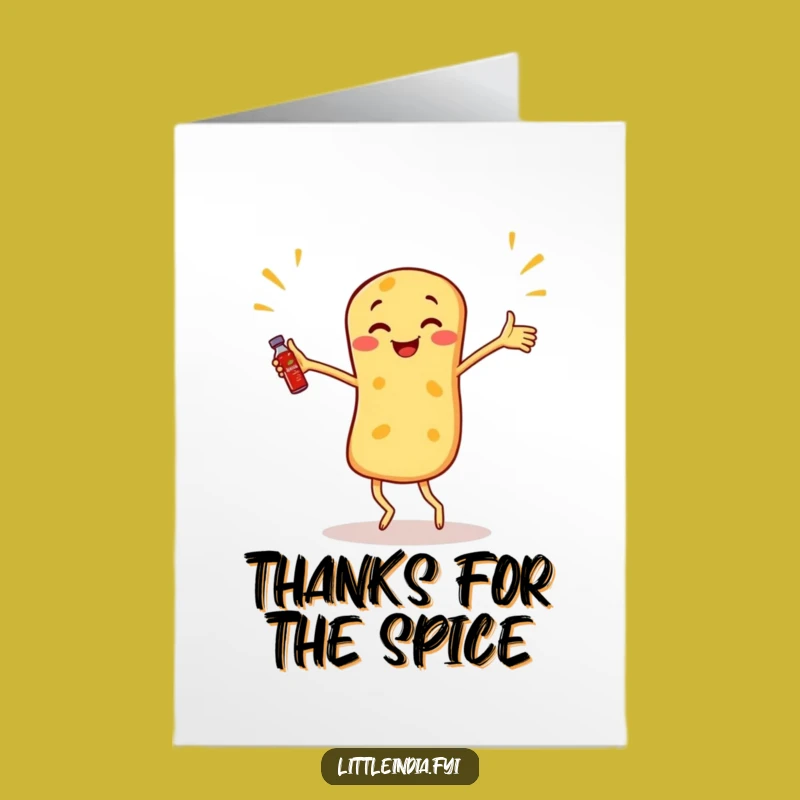 Free Printable Thank You Card: Juggling Roti Canai Funny Downloadable Gift