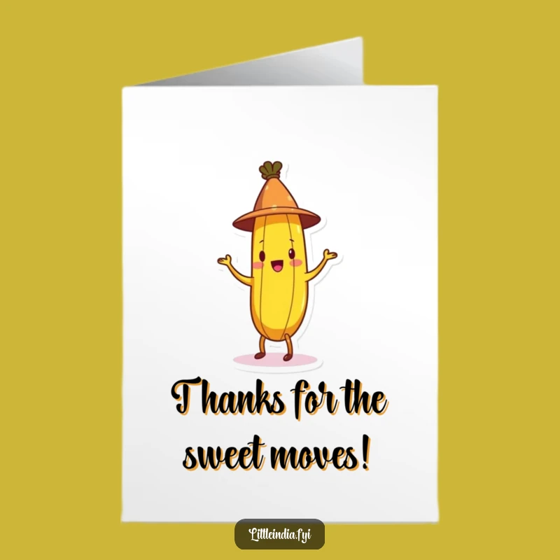 Free Printable Thank You Card: Banana Hat Jig - Funny Downloadable Appreciation Gift