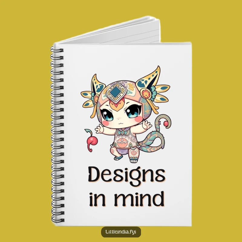 Patterned Character Notebook - Dynamic Ideas, Artistic & Funny Journal for Creativity