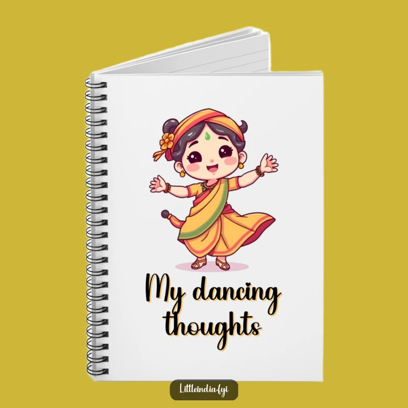 Funny Dancing Sari Character Notebook, Journal Your Happy Thoughts
