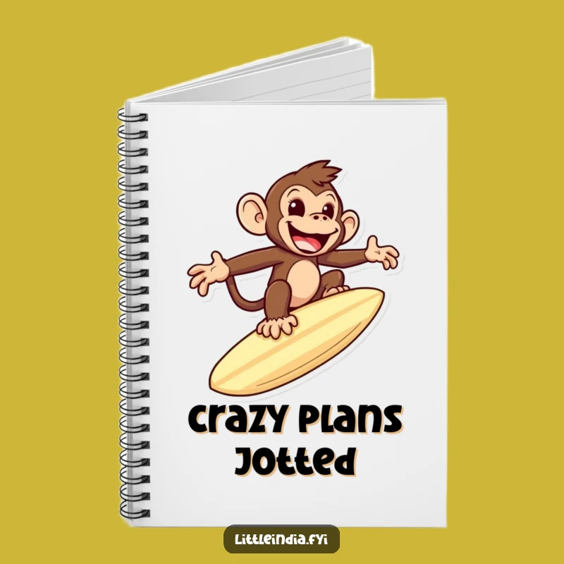 Funny Monkey Roti Notebook: Wild Ideas Journal, Perfect Humorous Stationery Gift