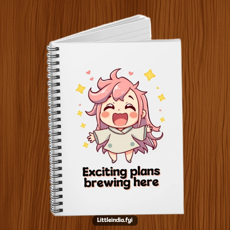 Funny Party Journal: Jubilant character enjoying a lively atmosphere, ideal for note-taking with energy and excitement.