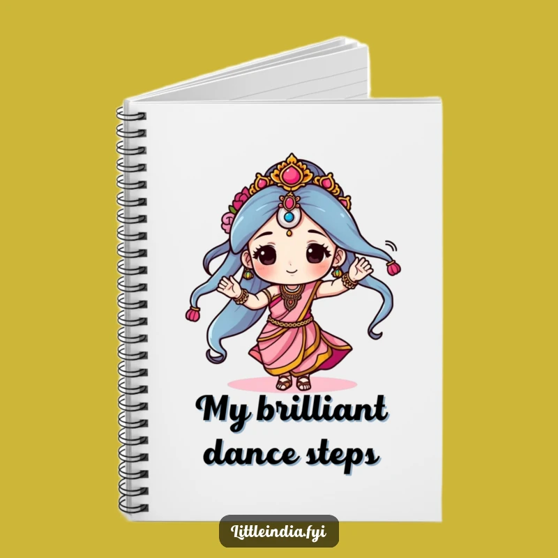 Funny Sari Dancer Notebook: Lined Character Dancing in Sari, Great Funny Gift