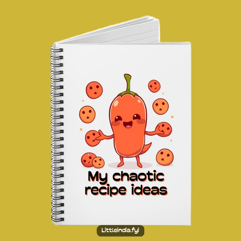 Funny Chili Pepper Juggling Idlis Notebook - Jot Down Your Hilarious Ideas!