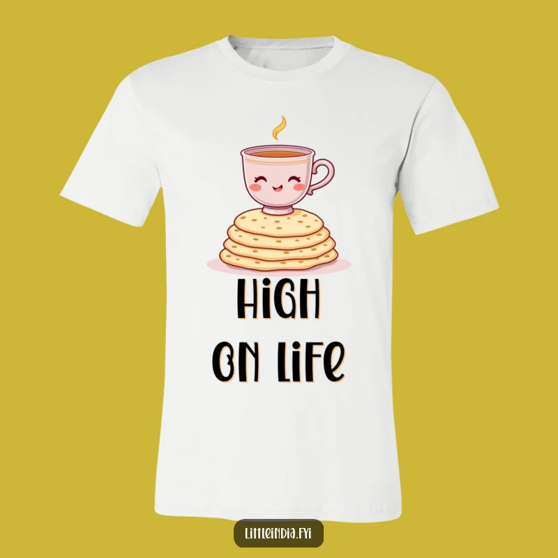Funny Balancing Chai T-Shirt: Hilarious Indian Treat Tee for Snack Lovers