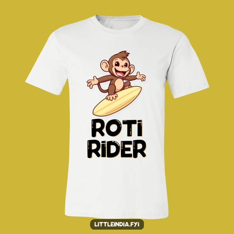 Funny Monkey Roti T-Shirt: Wild Rider Tee, Ideal Humorous Foodie Gift
