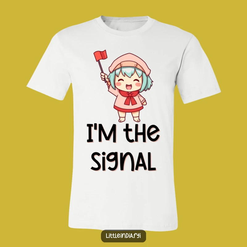 Funny Waving Flag T-Shirt: Spread Cheer with This Comical Tee!