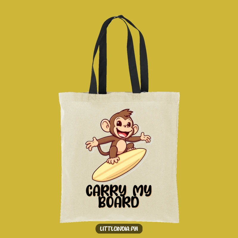 Funny Monkey Roti Tote Bag: Foodie Accessory, Great Humorous Gift