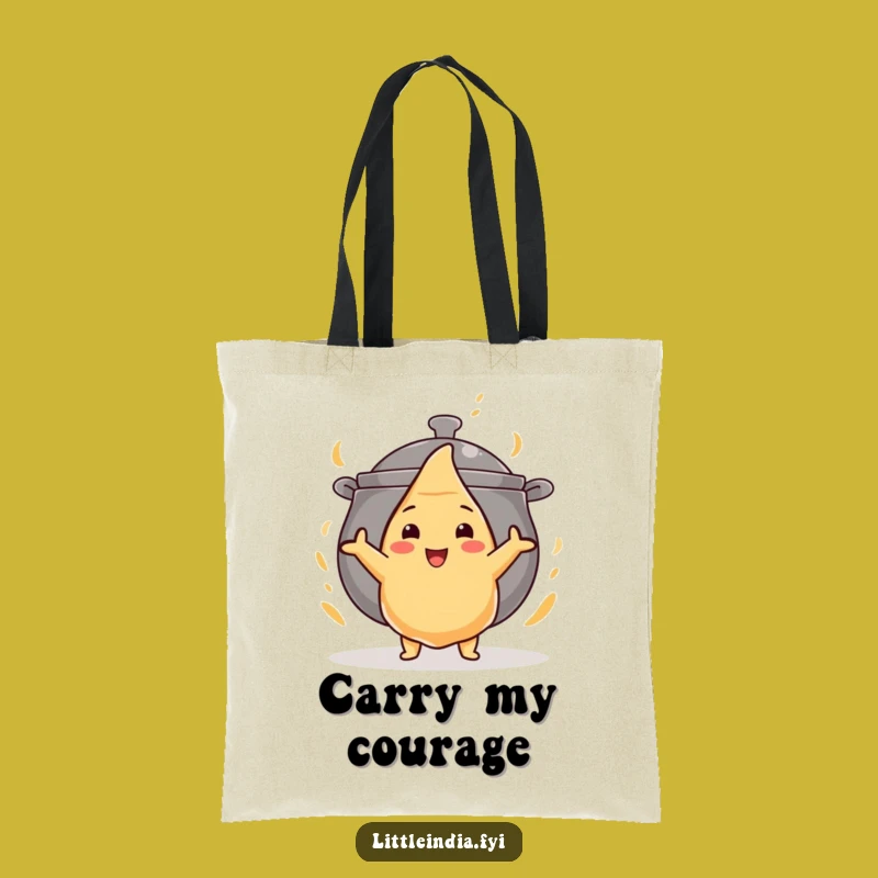 Funny Brave Samosa Tote Bag: Carry Your Essentials with Spice and Humor