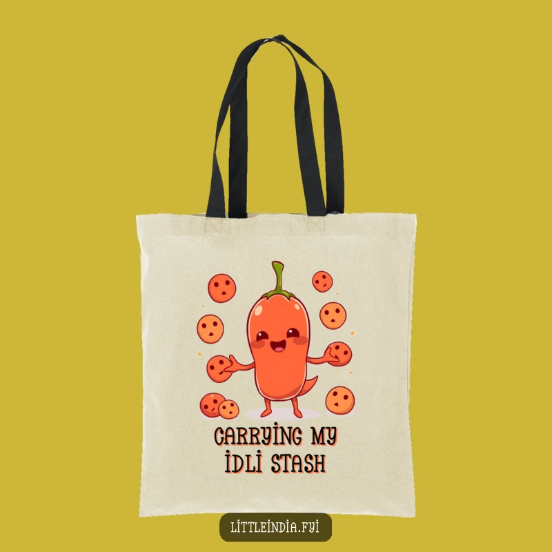 Funny Chili Pepper Juggling Idlis Tote Bag - Carry Your Laughs Everywhere!