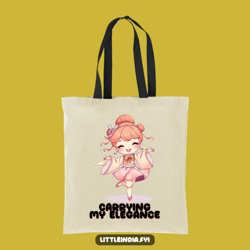 Funny Delighted Character Silk Dance Tote - Carry Your Grace