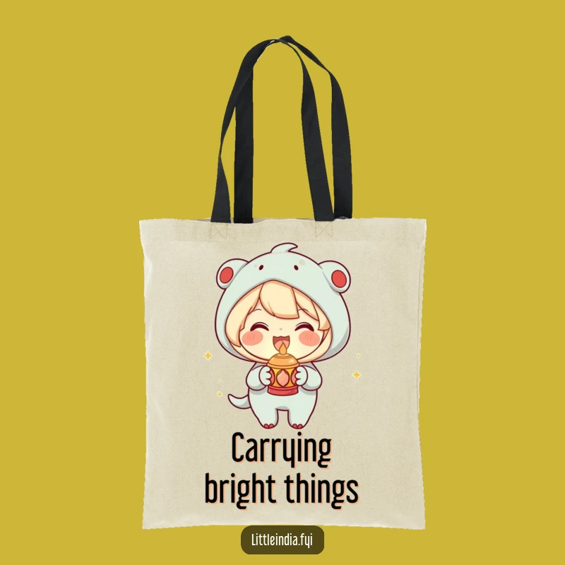 Funny Joyful Lamp Tote Bag: Carry Light, Warm Style - Funny Gift!