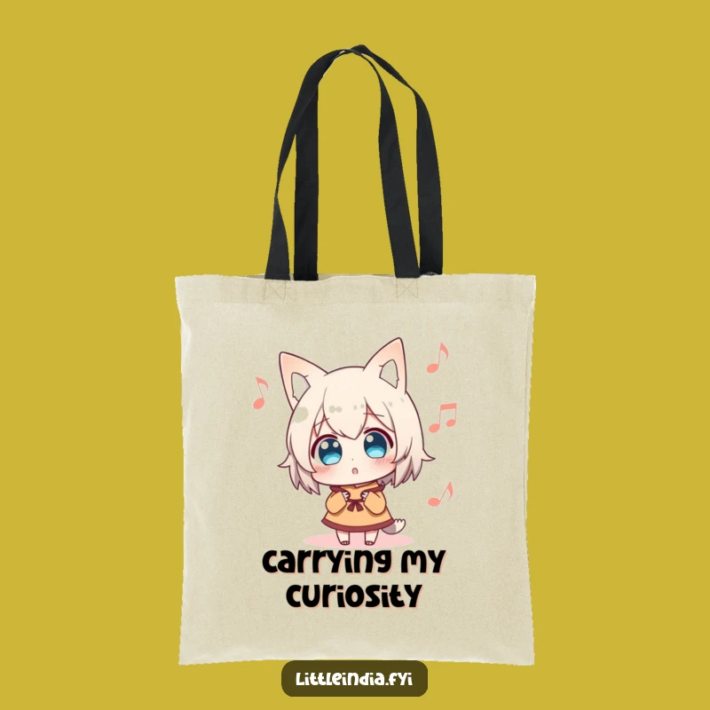 Funny Surprised Character Music Tote Bag: Carry Your Sonic Adventures!